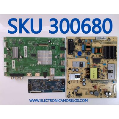 KIT DE TARJETAS PARA TV SHARP / MAIN XICB01K001 / 715G9417-M01-B00-004Y / FUENTE PLTVHQ321XAF3 / 715G9571-P01-000-003S / T-CON 55.43T01.C25 / T430HVN01.0 / MODELO LC-43LB601U